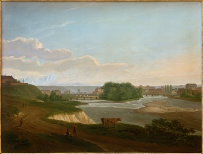 Vista de Munique com o Isar de Joseph Carl Cogels