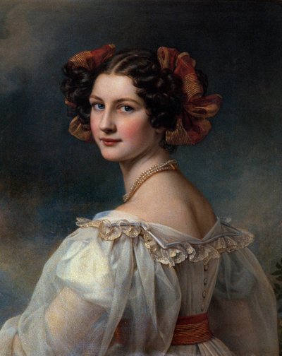 Retrato de Augustine Painting de Joseph Karl Stieler (1781-1858) Munique do século XIX. Chateau De Nymphenburg de Joseph Carl Stieler