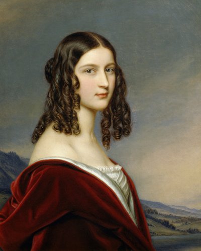 Retrato de Friederike von Freiin Gumppenberg de Joseph Carl Stieler