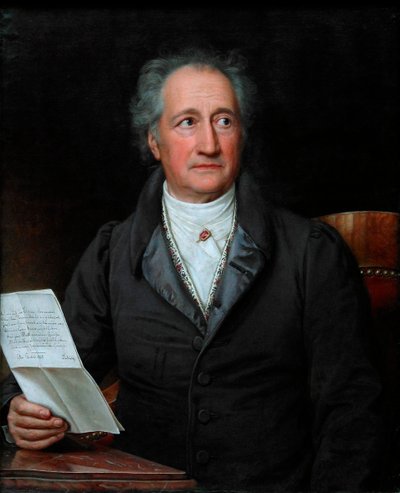 Retrato do autor Johann Wolfgang von Goethe 1749-1832, 1828 de Joseph Carl Stieler