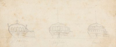 Padrões Decorativos de Três Navios de Joseph Cartwright