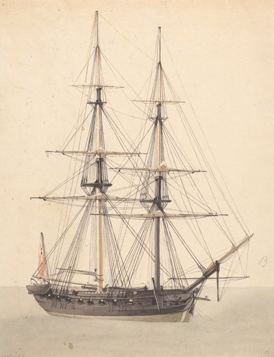 Corvette único. Proa para a frente de Joseph Cartwright