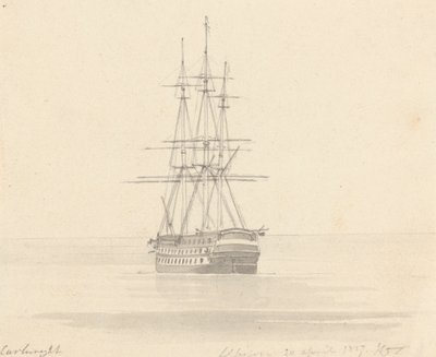 Fragata única, Stern Forward; Albion 20 de Abril de 1817 de Joseph Cartwright