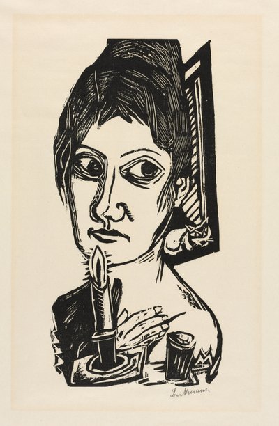 mulher com vela de Joseph Charles Marin