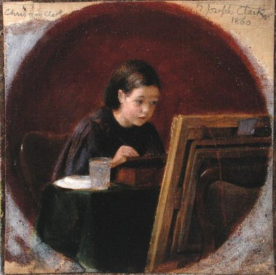 Retrato de Christina Mary Clark, c.1860 (óleo sobre tela) de Joseph Clark
