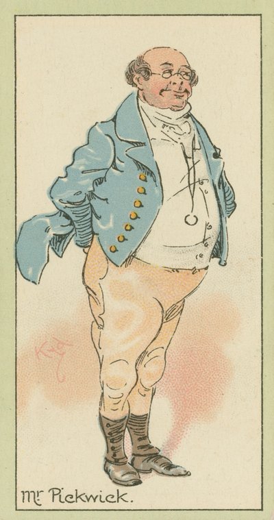 Sr. Pickwick (litografia a cores) de Joseph Clayton (1856-1937) (after) Clarke