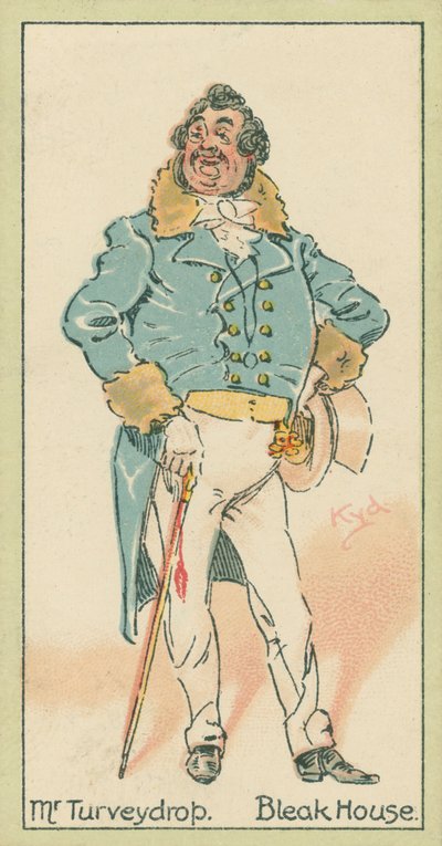 Sr. Turveydrop, Bleak House (litografia a cores) de Joseph Clayton (1856-1937) (after) Clarke