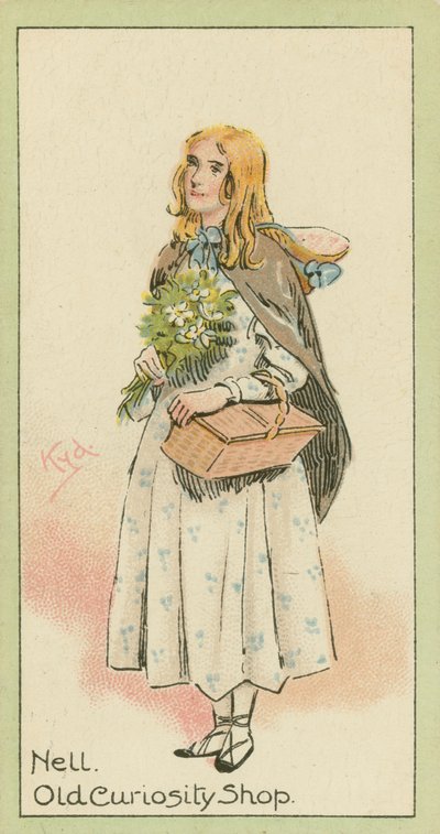 Nell, Old Curiosity Shop (litografia a cores) de Joseph Clayton (1856-1937) (after) Clarke