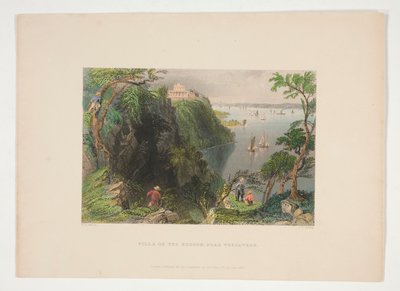 Villa no Hudson, perto de Weehawken, ilustração para Nathaniel Parker Willis de Joseph Clayton Bentley