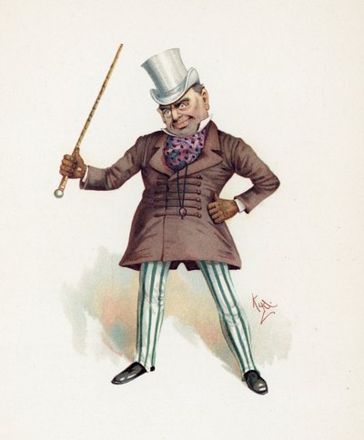 Major Bagstock, ilustração de &39;Character Sketches de Charles Dickens&39;, c.1890 de Joseph Clayton Clarke