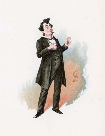 Sr. Pecksniff, ilustração de &39;Character Sketches from Charles Dickens&39;, c.1890 de Joseph Clayton Clarke