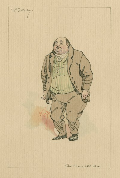 Sr. Tetterby - O Homem Assombrado e o Barganha do Fantasma, em 1920 (caneta e tinta com wc no papel) de Joseph Clayton Clarke