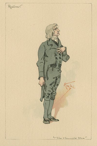 Redlaw - O Homem Assombrado e o Barganha do Fantasma, em 1920 (caneta e tinta com wc no papel) de Joseph Clayton Clarke