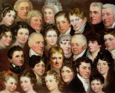 A família Harvey de Norwich, c.1820 de Joseph Clover
