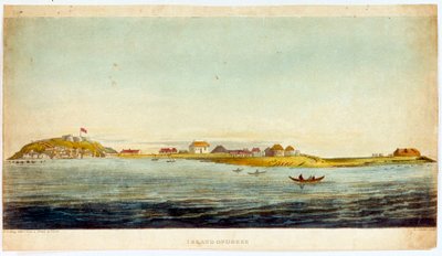 Ilha de Goree (água-tinta colorida) de Joseph Constantine Stadler