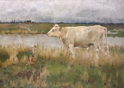 A Lincolnshire Pasture, c.1882-3 (óleo sobre tela) de Joseph Crawhall