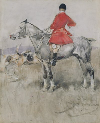 Hark to Statesman (wc e bodycolour no papel) de Joseph Crawhall