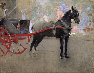 A loja de flores (guache sobre linho) de Joseph Crawhall