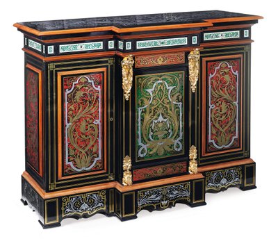 Napoleão III meuble d&39;appui, terceiro quarto do século 19 (ormolu, latão, estanho, carapaça de tartaruga, marfim, ébano, tulipwood, fruitwood e marchetaria) (ver também 476443 a 476446) de Joseph Cremer