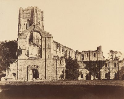 Abadia de Fountains. General Western Front, 1850s. de Joseph Cundall