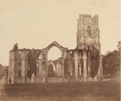 Abadia de Fountains. A Capela dos Nove Altares, Exterior, 1850s. de Joseph Cundall