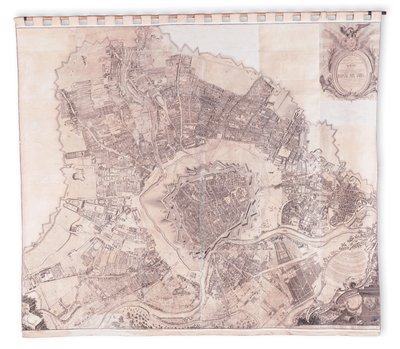 Mapa da parede de Viena, 1776 ou 77 de Joseph Daniel Huber