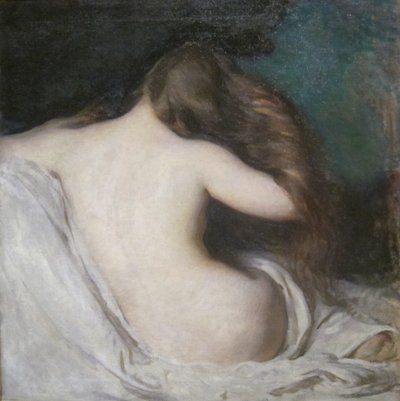 Mulher a secar o cabelo de Joseph DeCamp