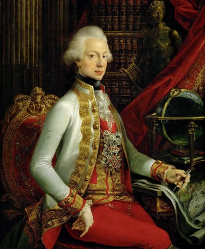 Grandduke Ferdinand III da Toscana 1769-1824 sentado em sua biblioteca, 1797 de Joseph Dorffmeister