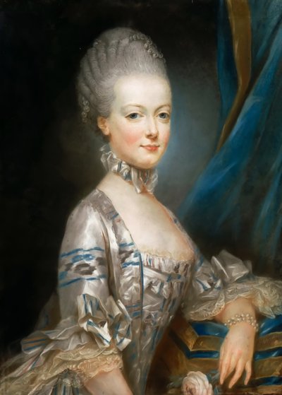 Retrato da arquiduquesa Maria Antônia da Áustria 1755-1793, mais tarde rainha Maria Antonieta de Pe de Joseph Ducreux