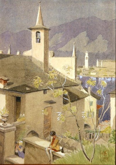 Paisagem urbana do norte da Itália de Joseph Edward Southall