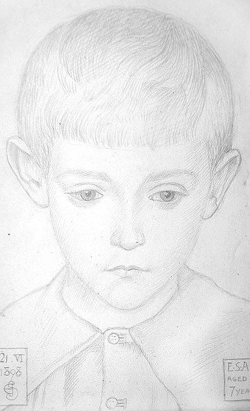 Retrato de um Menino (ESA com 7 anos de idade) de Joseph Edward Southall