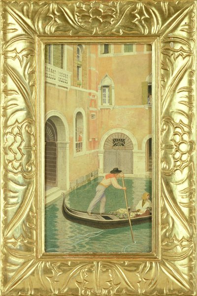 Rio della Guerra, Veneza, 1921 (wc ou têmpera sobre lápis no cartão) de Joseph Edward Southall