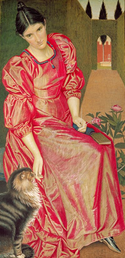 O jardim fechado, 1898 (wc) de Joseph Edward Southall