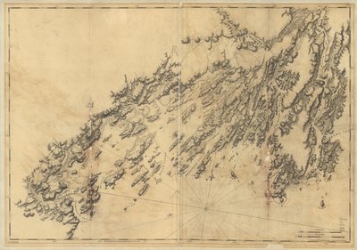 Costa do Maine desde Salter Island até Portland Head. de Joseph F. W. Des Barres