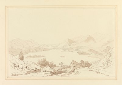 Vista Geral do Lago de Derwent Water de Joseph Farington