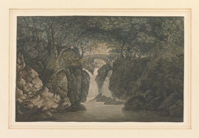 Cascata Rydal inferior de Joseph Farington