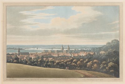 Vista de Greenwich e Down the River,
1795 (aquatint) de Joseph Farington