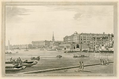 Vista do Somerset Place, o Adelphi, etc do Jardim do Templo de Joseph Farington