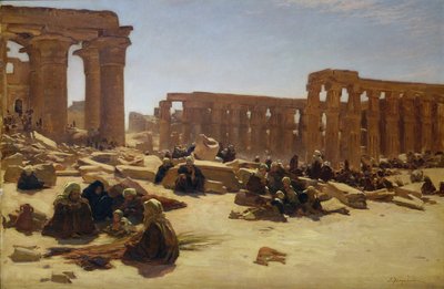 Ruínas do Templo em Luxor, c.1890 de Joseph Farquharson