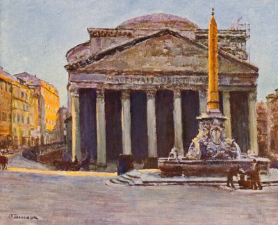 Roma: Panteão de Agripa (litografia a cores) de Joseph Felix Bouchor