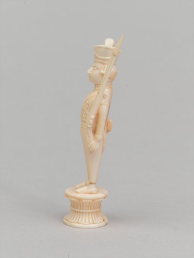 Peão branco, peça de xadrez, Índia, 1820 por volta de de Joseph Felix Bouchor