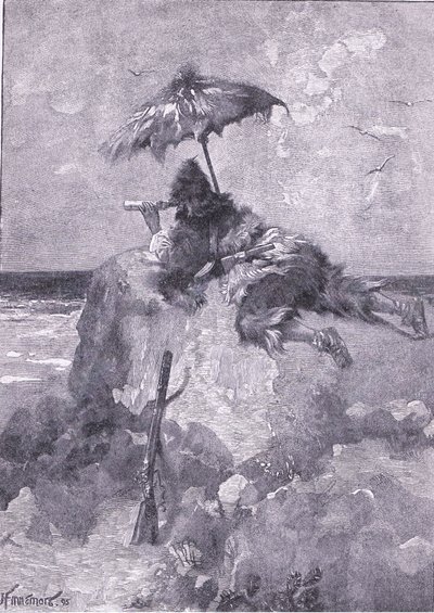 Mantive o meu passeio diário até ao miradouro do topo da colina (litho) de Joseph Finnemore