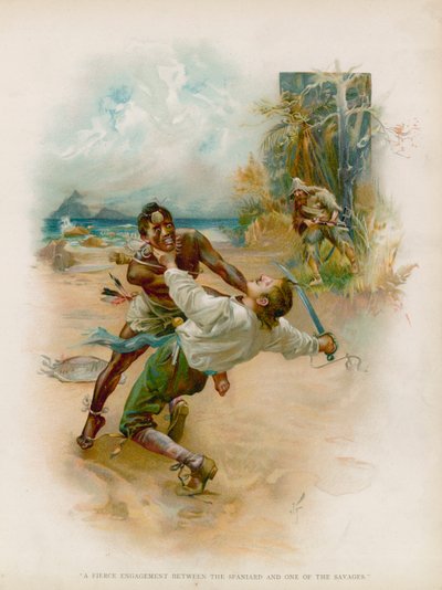 Ilustração para Robinson Crusoe de Joseph Finnemore