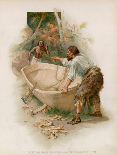 Ilustração para Robinson Crusoe de Joseph Finnemore