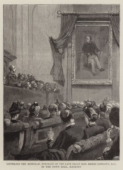 Desvelando o Memorial Retrato do Honrado Atrevido Henry Fawcett, MP, na Prefeitura, Hackney de Joseph Finnemore
