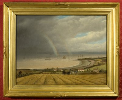 Uma vista de Portishead em direção ao País de Gales (óleo sobre tela) de Joseph Francis Walker