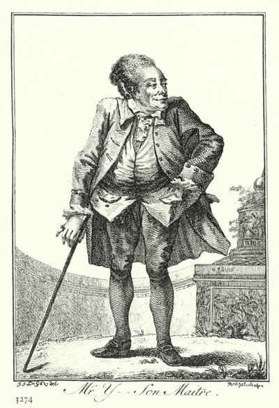 Sr. Y, Seu Mestre (gravura) de Joseph Franz von (after) Goez