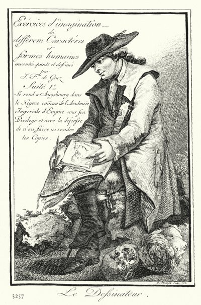 O Cartoonista (gravura) de Joseph Franz von (after) Goez