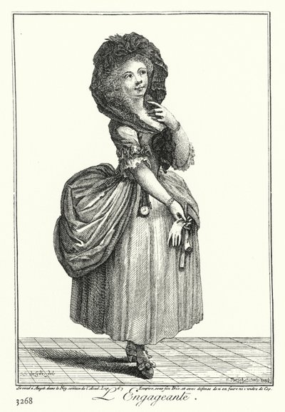 The Charming Girl (gravura) de Joseph Franz von (after) Goez