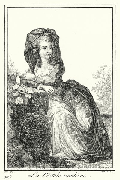 A Virgem Vestal Moderna (gravura) de Joseph Franz von (after) Goez